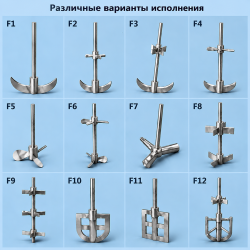 Лопастная насадка F6 для металлического реактора 10 л (SUS316)