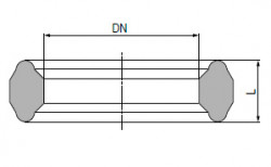Промежуточный адаптер PTFE со шлифами, DN PZ/KZA/KZB 25, длина 16 мм