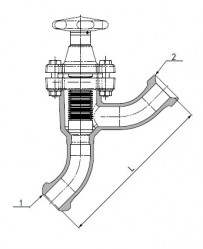 Запирающий клапан прямой, DN 25 KZB/KZA, с ручным управлением