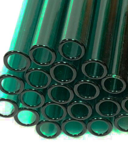Трубка стеклянная темно-зеленая, диаметр 10 мм, толщина стенки 1,5 мм, длина 1500 мм