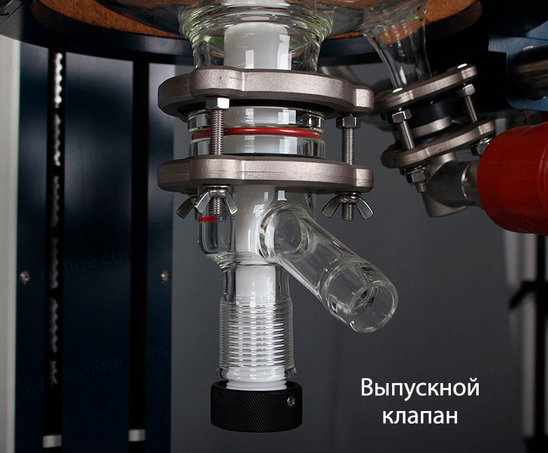Стеклянный реактор с подъемно-поворотным механизмом GRL-CE 20 литров