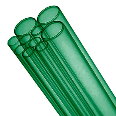 Трубка стеклянная зеленая, диаметр 12 мм, толщина стенки 2 мм, длина 1500 мм