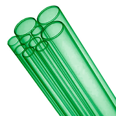 Трубка стеклянная светло-зеленая, диаметр 8 мм, толщина стенки 1,5 мм, длина 1500 мм