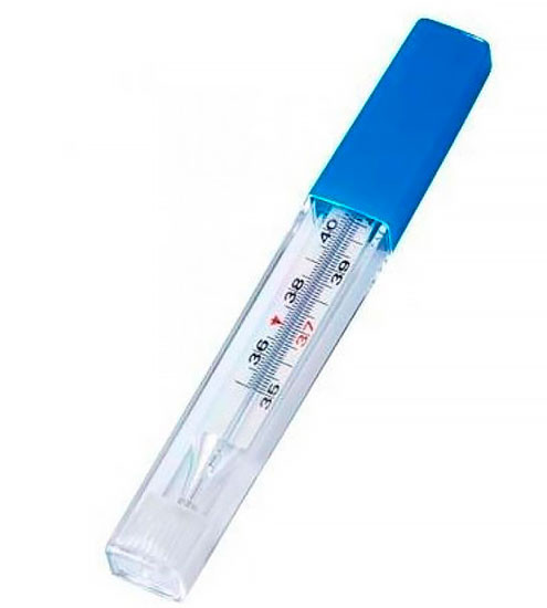 Термометр медицинский Meridian (без ртути) в  пластиковом футляре
