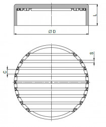 Опорная пластина для колонок, DN 150 мм