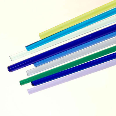 Палочка стеклянная зеленая, диаметр 8 мм, длина 1200 мм