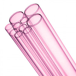 Трубка стеклянная розовая, диаметр 25 мм, толщина стенки 4 мм, длина 1500 мм