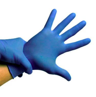 Перчатки нитриловые Safe&Care М (7-8) эластичные голубые, 100 пар
