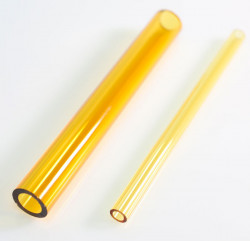 Трубка стеклянная желтая, диаметр 8 мм, толщина стенки 1,5 мм, длина 1500 мм