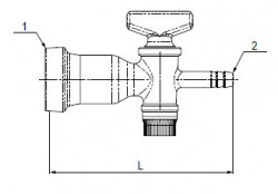 Вентиляционный конусный кран DN KZB 25/олива 11 мм