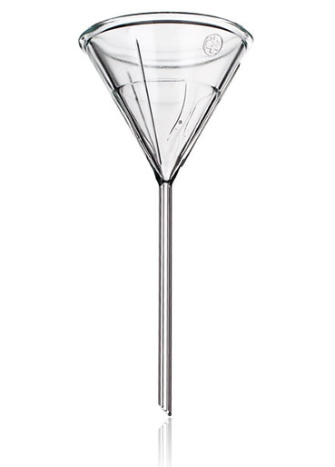 Воронка лабораторная, 100 мм, ребристая