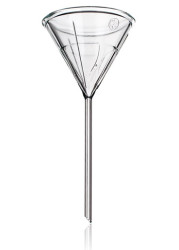 Воронка лабораторная, 100 мм, ребристая