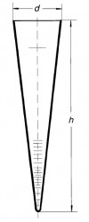 Воронка Имхоффа (конус седиментационный), 1000 мл, немецкая шкала, закрытый тип