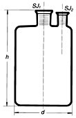 Бутыль Вульфа с 2 горловинами, 5000 мл, без крана (Склянка-аспиратор)