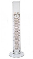 Цилиндр мерный 1-100-2 с носиком, на стеклянном основании