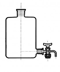 Склянка-аспиратор с краном и пр.пробкой 2500 мл (бутыль Вульфа)