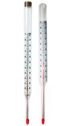 Термометр ТТЖ П №4 (0... +100) в. ч. 160, н. ч. 253, ц. д. 1, технический прямой жидкостной