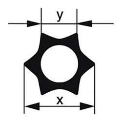 Профильная трубка Simax «Звезда», 6 лучей, диаметр наружн. 9 мм, внутр. 4,2 мм